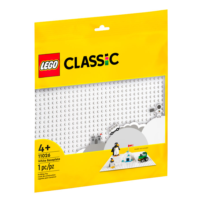 Lego Белая опорная плита 11026