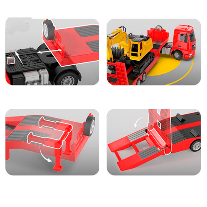 Remorca cu excavator cu telecomanda MB Arocs E663-003