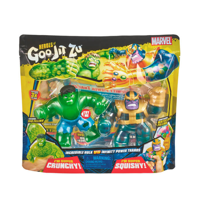 Figurini-antistres in set "Goo Jit Zu" Goojitzu Hulk VS Thanos "Marvel" 41298