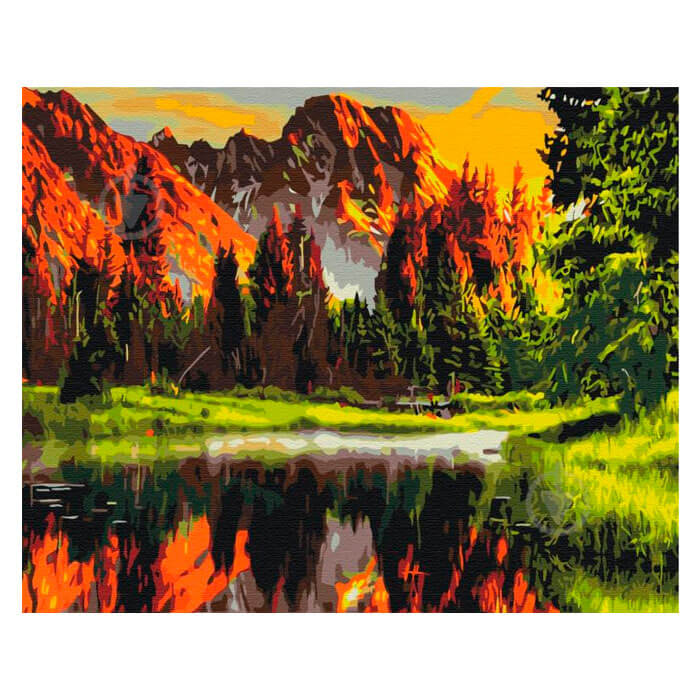 Pictura Apus intr-o vale de munte BS3348