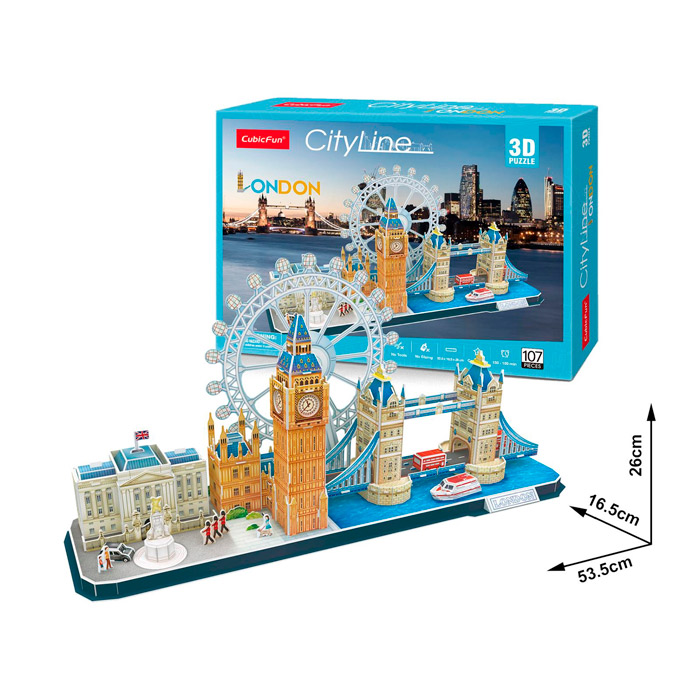 3D puzzle "Cubicfun" Atractiile turistice ale Londrei MC253h