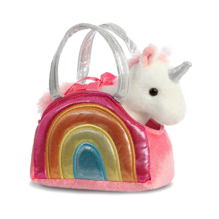Мягкая игрушка Единорог в розовой сумке 61171