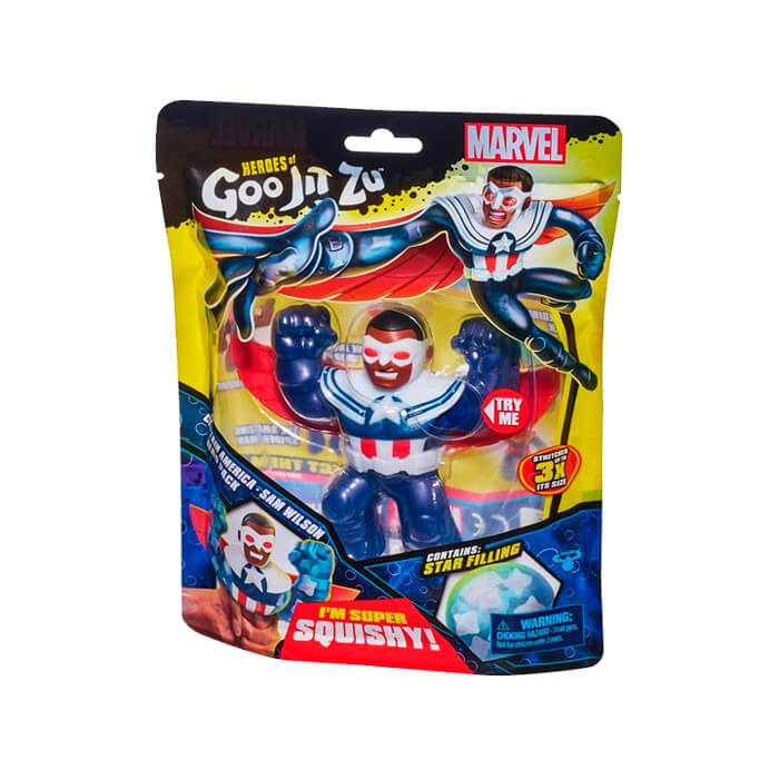 Figurina-antistres "Goo Jit Zu" Capitan America Sam Wilson "Marvel" 41371