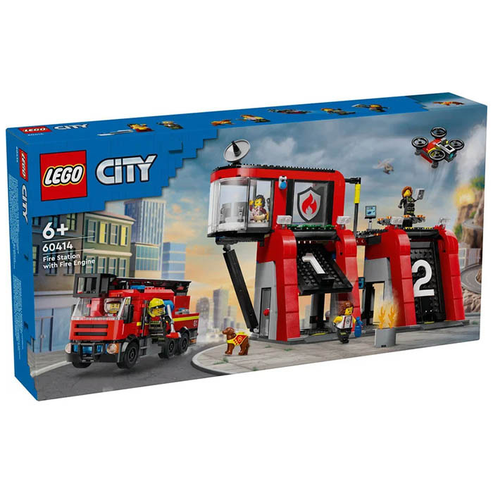 Lego Пожарная станция с пожарной машиной 60414