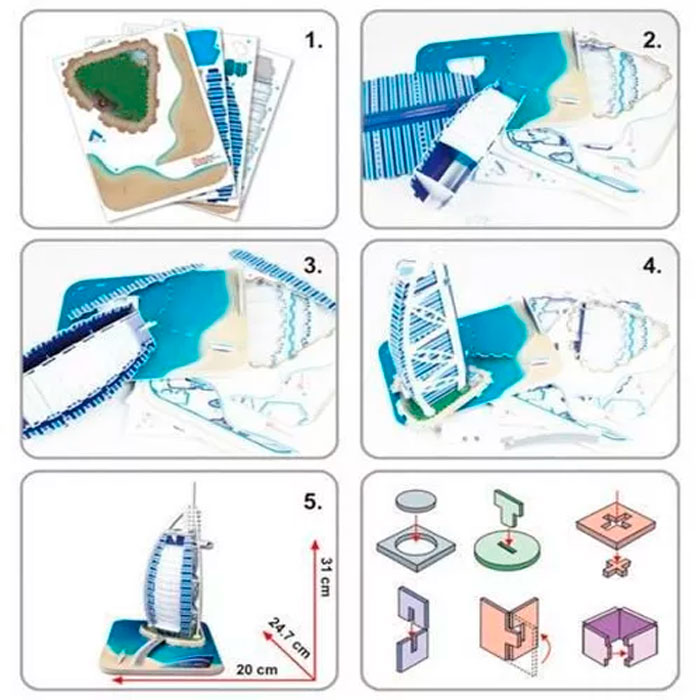 Foto 3D puzzle "CubicFun" Burjal-Arab 3C065h 3D puzzle "CubicFun" Burjal-Arab 3C065h
