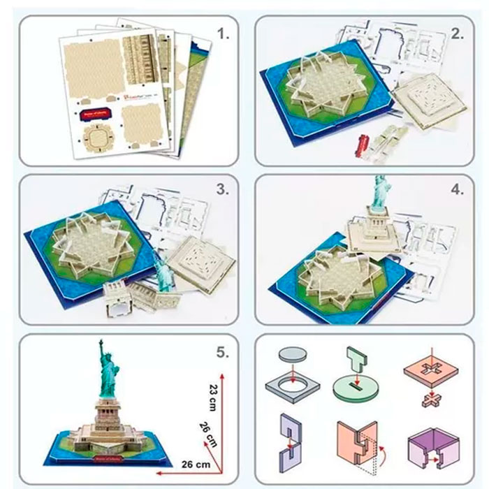 Foto 3D puzzle CubicFun Statue of Liberty (U.S.A) 3C080h 3D puzzle CubicFun Statue of Liberty (U.S.A) 3C080h