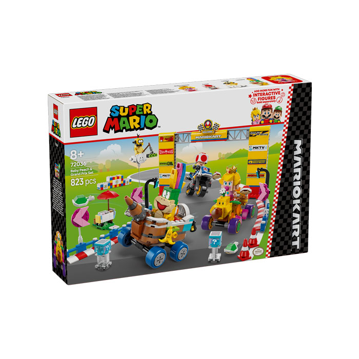 Lego Super Mario Mario Kart, set Baby Peach si Grand Prix 72036