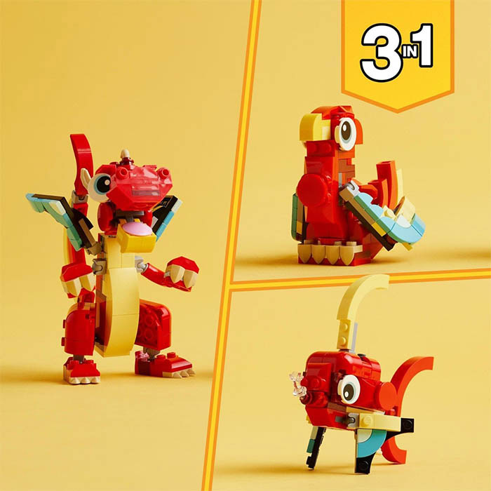 Lego Creator 3-in-1 Dragon rosu 31145