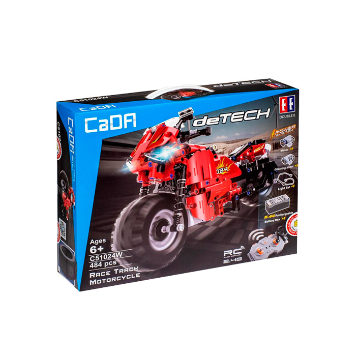 Constructor cu R/C "Race Track Motorcycle" CaDa C51024W