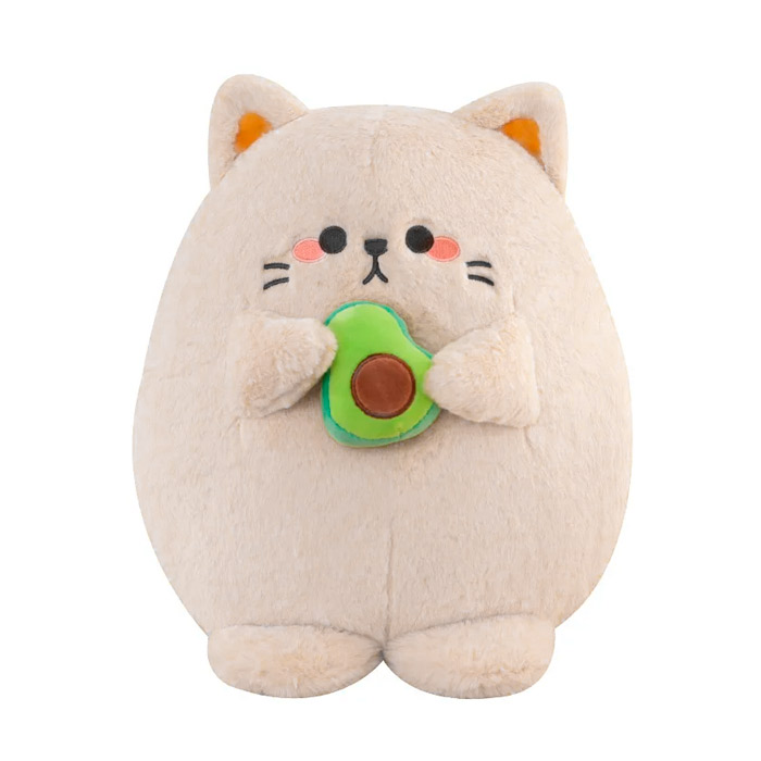 Мягкая игрушка Кошка с авокадо 19см JR621110