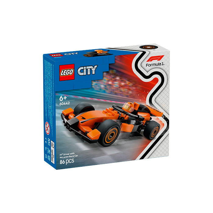 Lego City Pilot F1 cu masina de curse McLaren 60442
