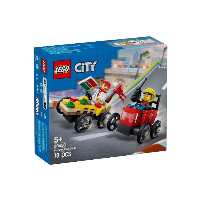 Lego City Furgoneta de pizza vs. pompieri 60458