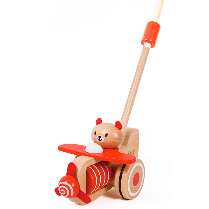 Foto Jucarie din lemn cu rotile Ursuleti 10506 Jucarie din lemn cu rotile Ursuleti 10506