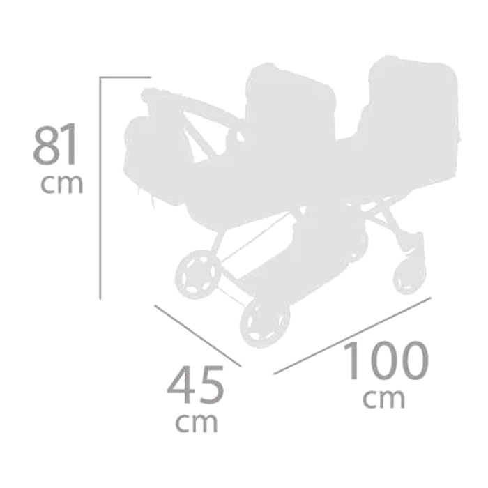 Foto Carucior pentru papusi Pipo Double 80347 Carucior pentru papusi Pipo Double 80347