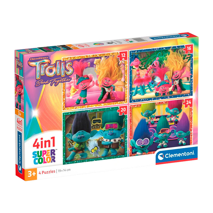 Puzzle 4in1 Trolls 3 21527
