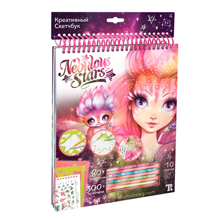Sketchbook cu autocolan Nebulous Stars 11103