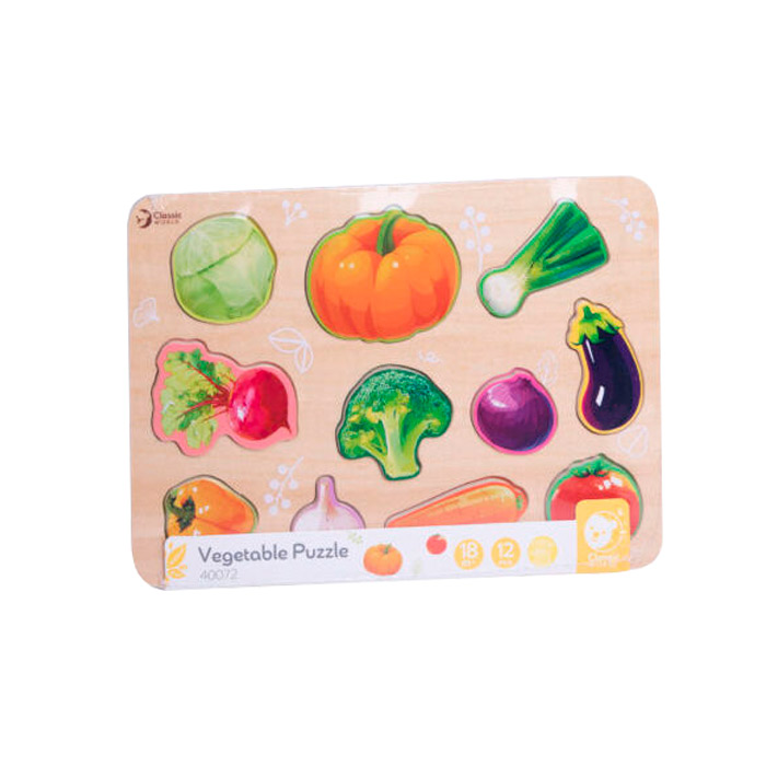 Puzzle din lemn "Legume" Classic world 40072