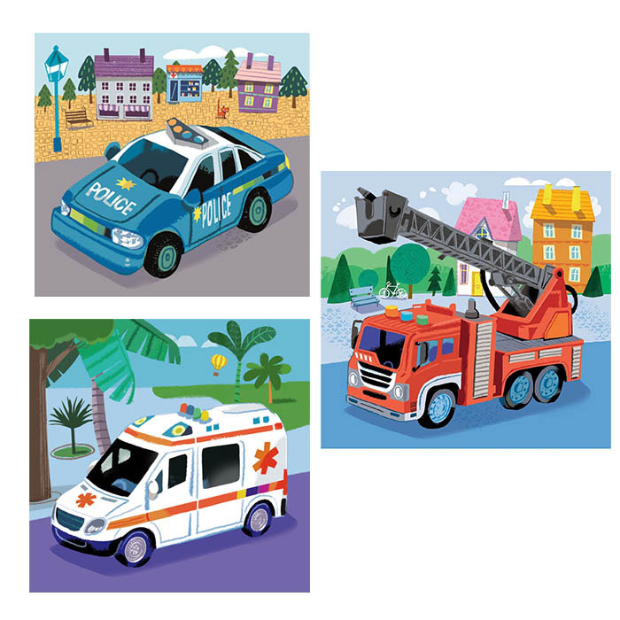 Puzzle 3х48 Vehicule de salvare  25318