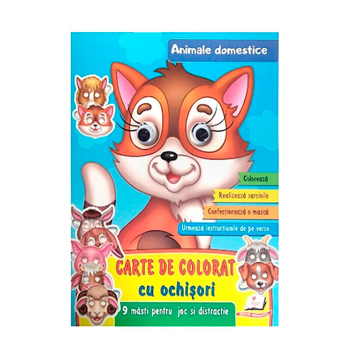Carte de colorat cu ochisori_Animale domestice 662526