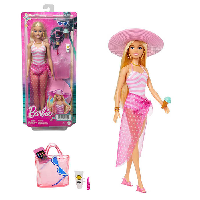 Кукла Barbie Пляжная прогулка HPL73