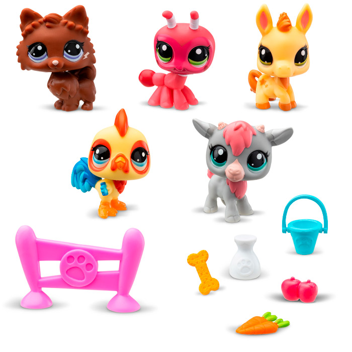 Фигурка животных в наборе 5шт Littlest Pet Shop Farm With LPS00510