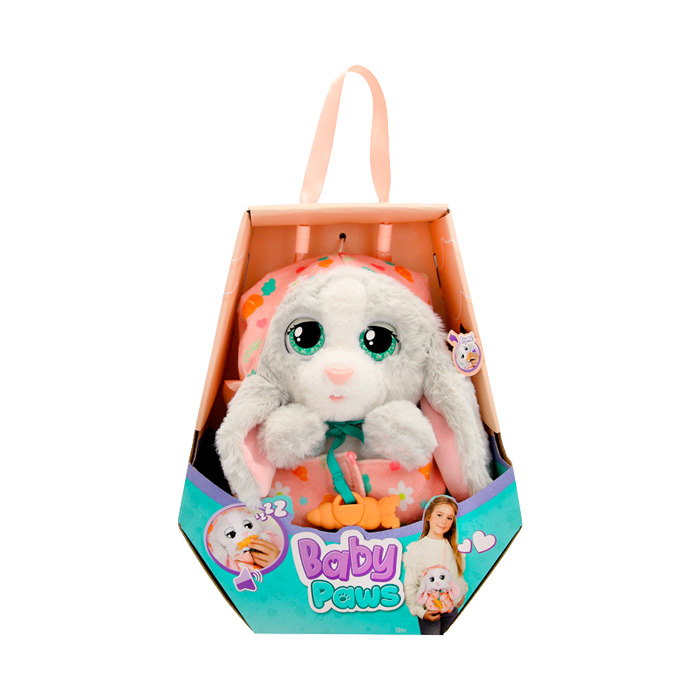 Jucarie interactiv Baby Paws Iepuras in gentuta 927124IM