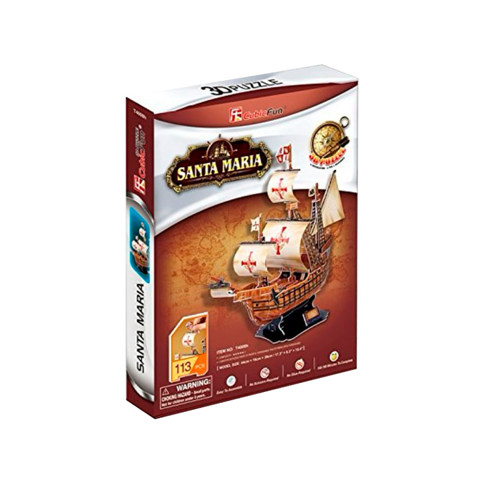 3D puzzle Cubicfun Corabia lui Columb "Santa Maria" T4008h