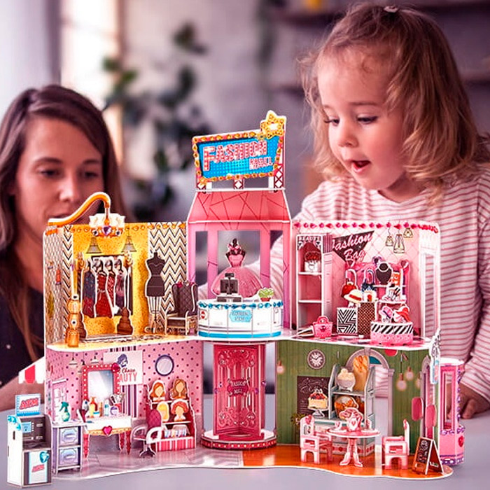 3D puzzle Cubicfun Mall modern pentru super vedete E1617h