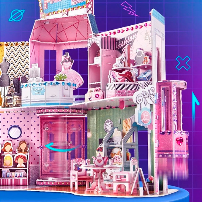 3D puzzle Cubicfun Mall modern pentru super vedete E1617h