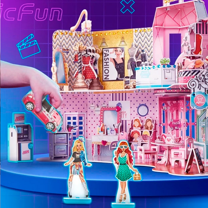 3D puzzle Cubicfun Mall modern pentru super vedete E1617h