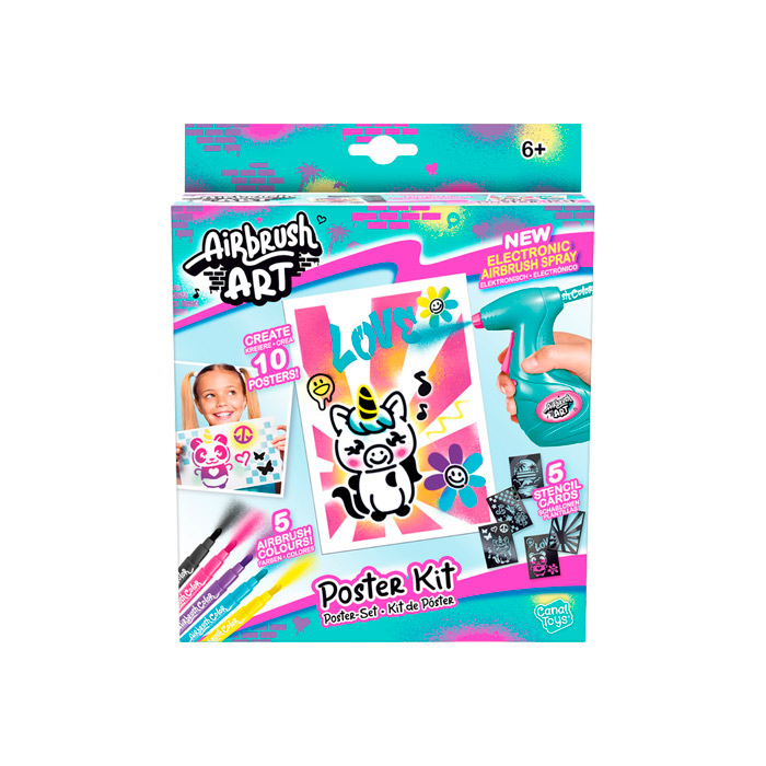 Set creativ "Airbrush art" cu aerograf AIR015