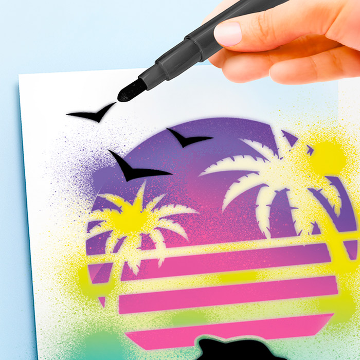 Set creativ "Airbrush art" cu aerograf AIR015